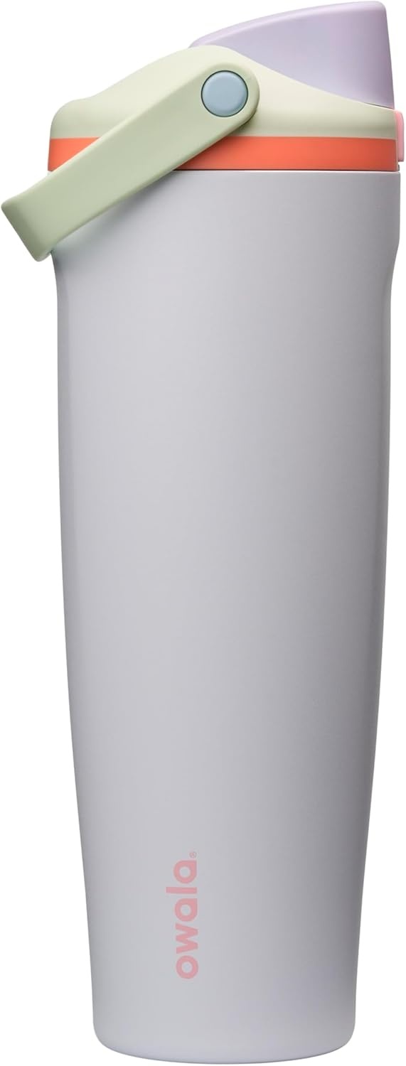image:imageOwala FreeSip Twist Stainless Steel Water Bottle 18 oz Sunny DazeBeach House