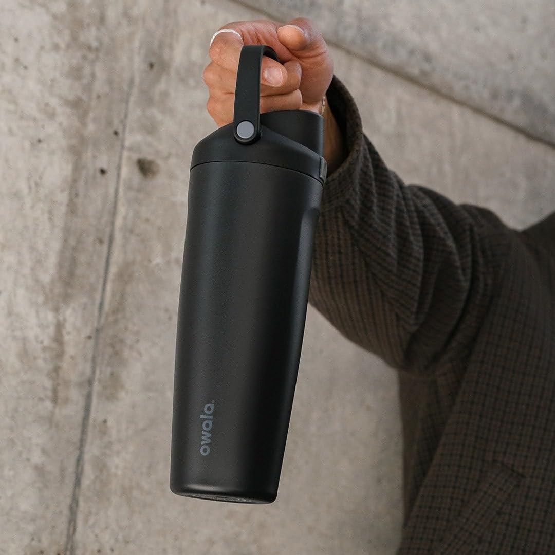 image:imageOwala FreeSip Twist Stainless Steel Water Bottle 18 oz Sunny DazeBeach House