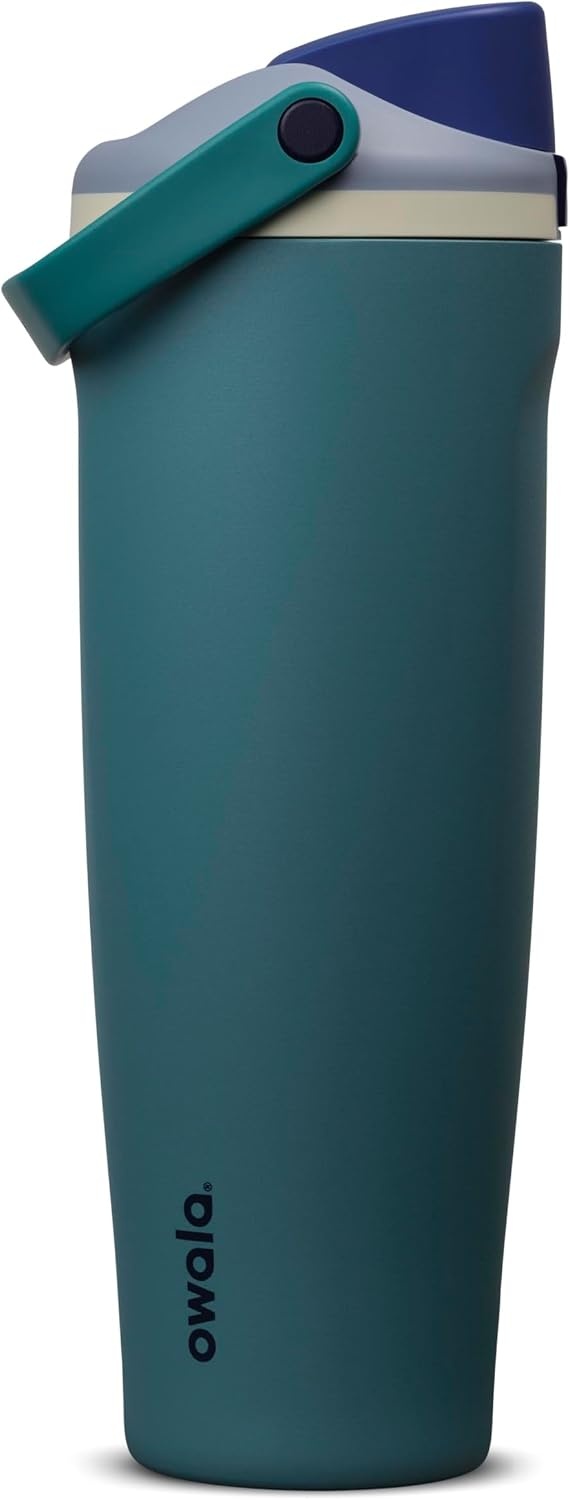 image:imageOwala FreeSip Twist Stainless Steel Water Bottle 18 oz Sunny DazeDenim