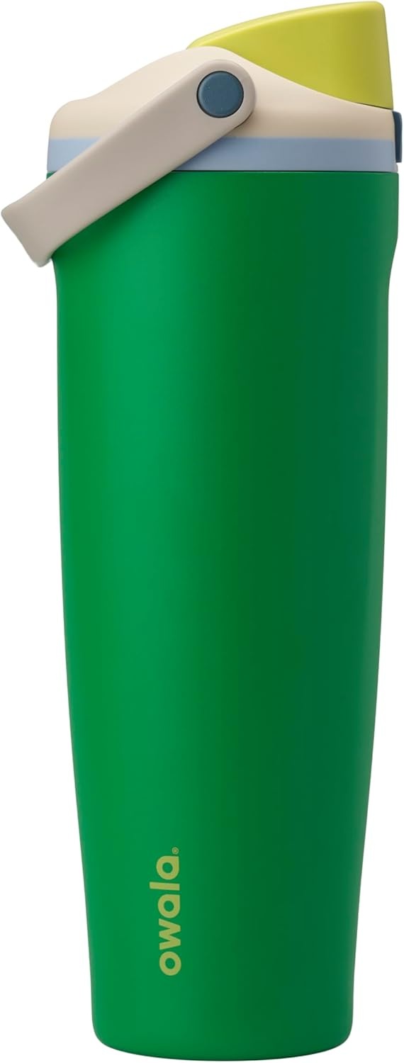 image:imageOwala FreeSip Twist Stainless Steel Water Bottle 18 oz Sunny DazePutting Green