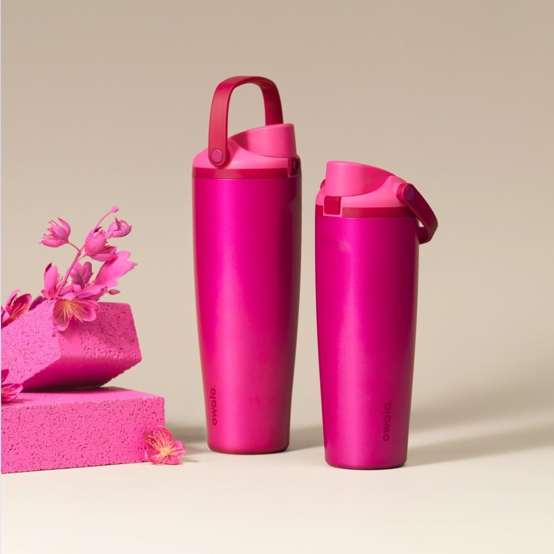 image:imageOwala FreeSip Twist Stainless Steel Water Bottle 18 oz Sunny DazeRead My Lips