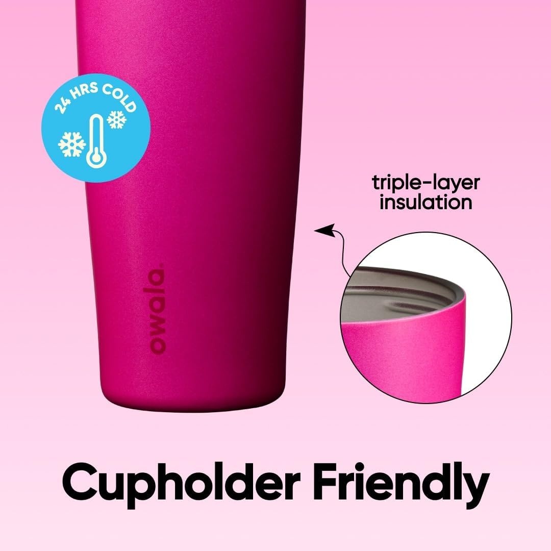image:imageOwala FreeSip Twist Stainless Steel Water Bottle 18 oz Sunny DazeRead My Lips