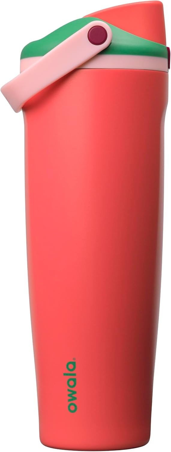 image:imageOwala FreeSip Twist Stainless Steel Water Bottle 18 oz Sunny DazeStrawberry Fields