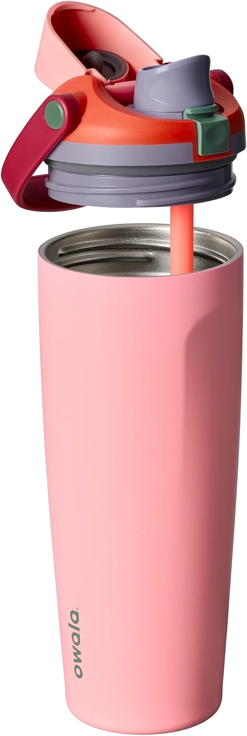 image:imageOwala FreeSip Twist Stainless Steel Water Bottle 18 oz Sunny DazeSugar High