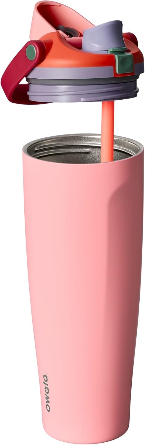 image:imageOwala FreeSip Twist Stainless Steel Water Bottle 18 oz Sunny DazeSugar High