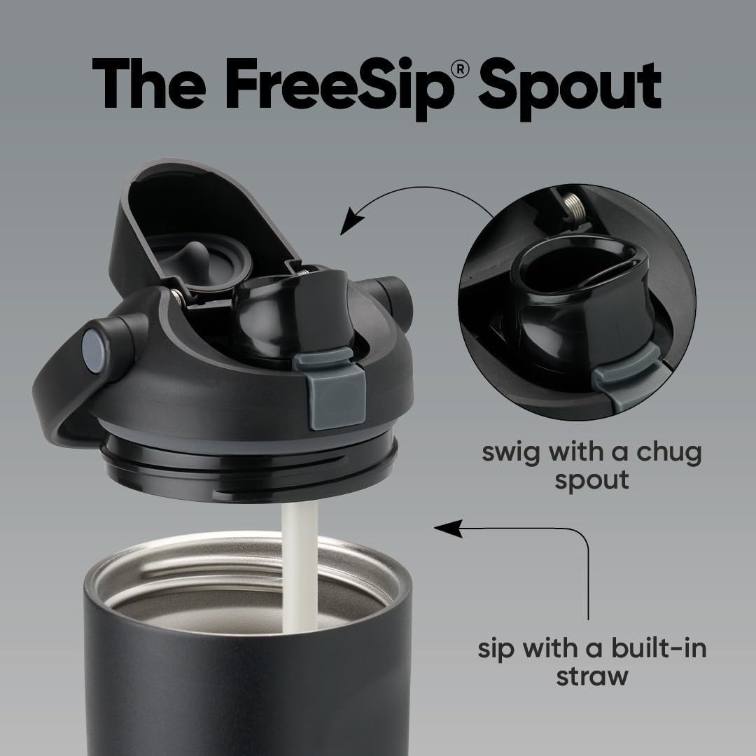image:imageOwala FreeSip Twist Stainless Steel Water Bottle 18 oz Sunny DazeSugar High