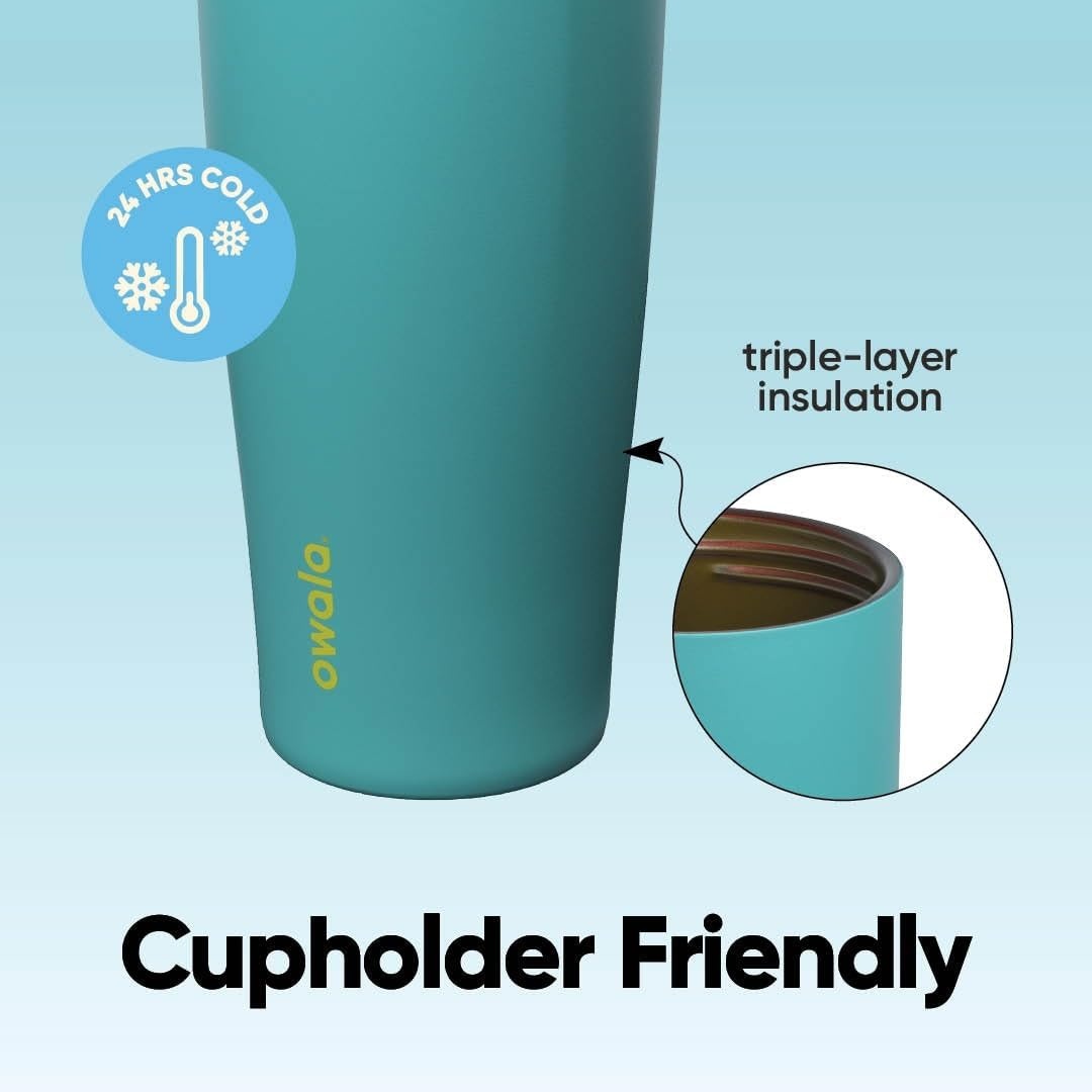 image:imageOwala FreeSip Twist Stainless Steel Water Bottle 18 oz Sunny DazeSummer Sweetness