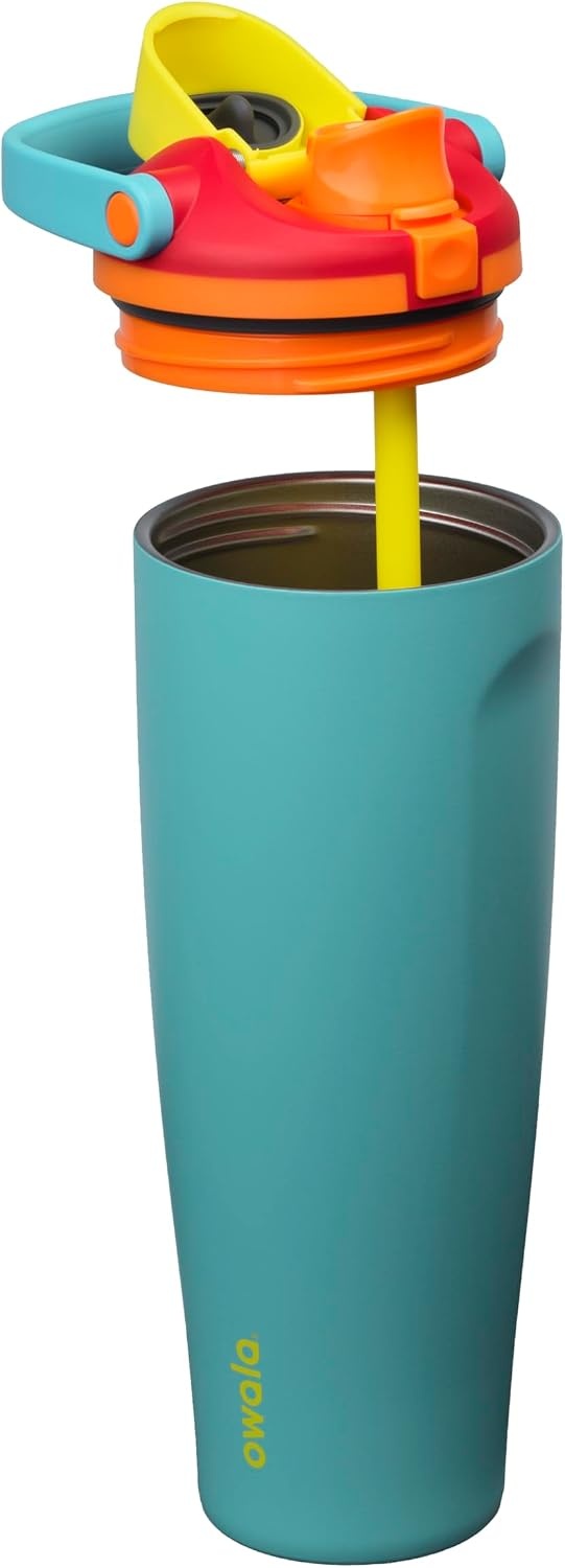 image:imageOwala FreeSip Twist Stainless Steel Water Bottle 18 oz Sunny DazeSummer Sweetness