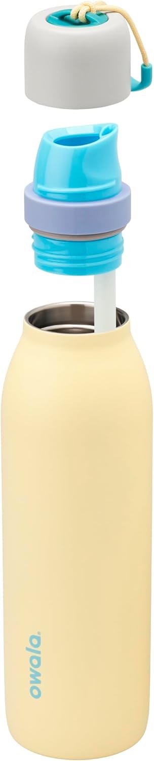 image:imageOwala FreeSip Twist Stainless Steel Water Bottle 18 oz Sunny DazeSunny Daze