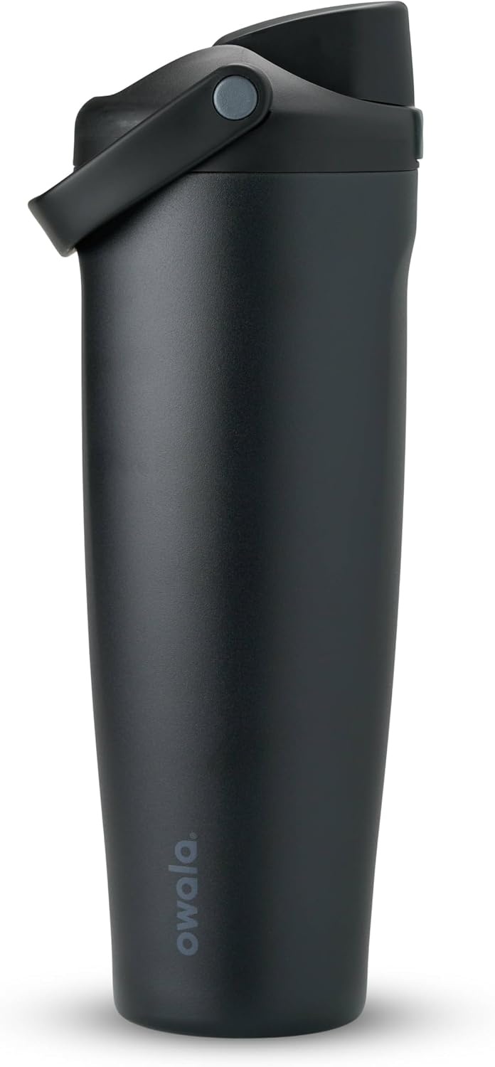 image:imageOwala FreeSip Twist Stainless Steel Water Bottle 18 oz Sunny DazeVery Very Dark