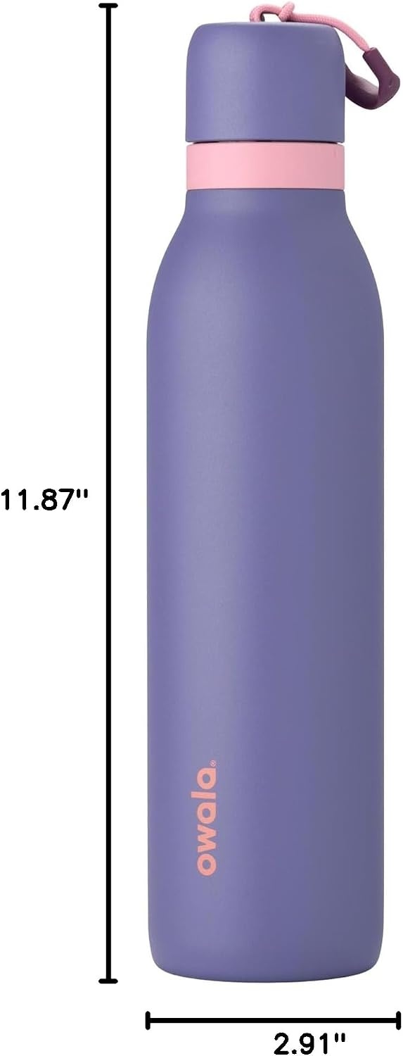 image:imageOwala FreeSip Twist Stainless Steel Water Bottle 24 oz Angel Food CakeBlue Jay