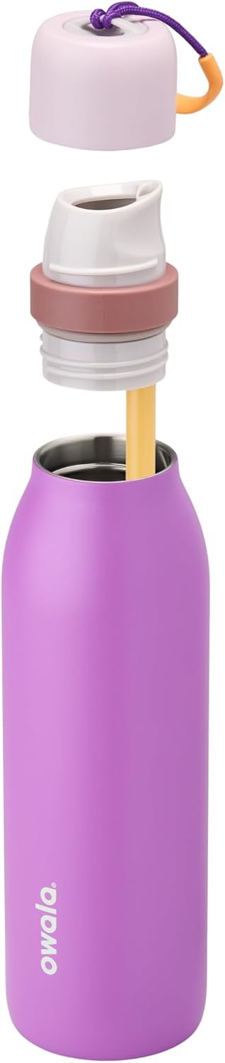 image:imageOwala FreeSip Twist Stainless Steel Water Bottle 24 oz Angel Food CakeCalifornia Grapevine