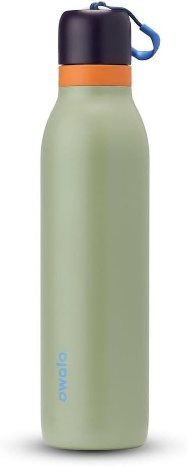 image:imageOwala FreeSip Twist Stainless Steel Water Bottle 24 oz Angel Food CakeCamo Cool