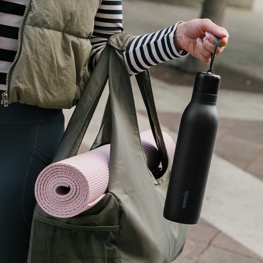 image:imageOwala FreeSip Twist Stainless Steel Water Bottle 24 oz Angel Food CakeDenim