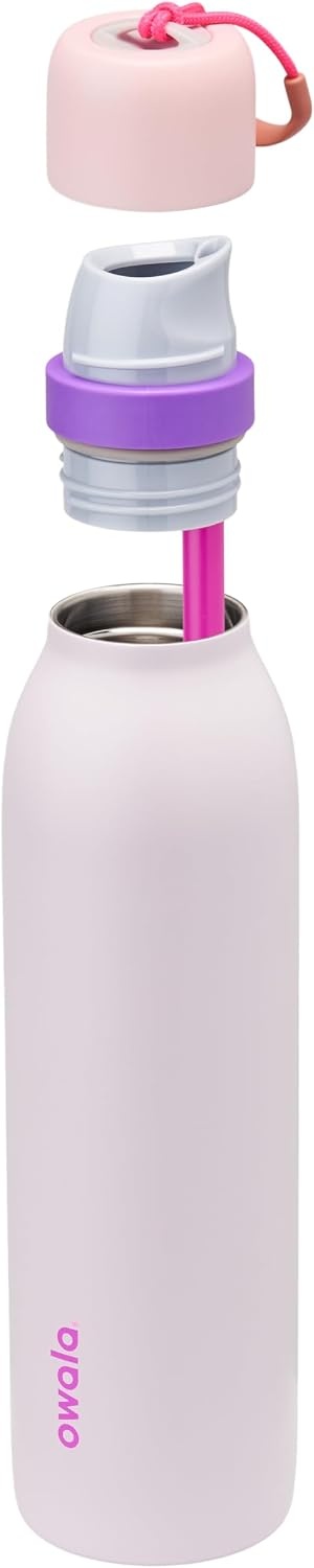 image:imageOwala FreeSip Twist Stainless Steel Water Bottle 24 oz Angel Food CakeDreamy Field