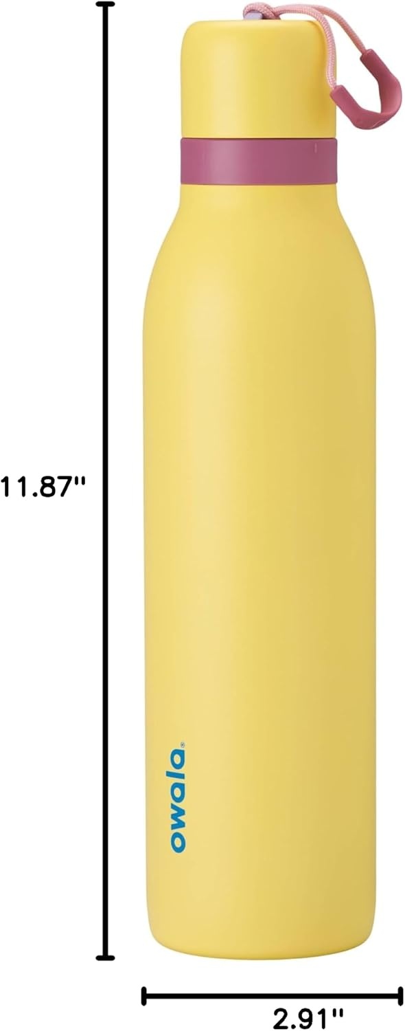 image:imageOwala FreeSip Twist Stainless Steel Water Bottle 24 oz Angel Food CakeHigh Noon