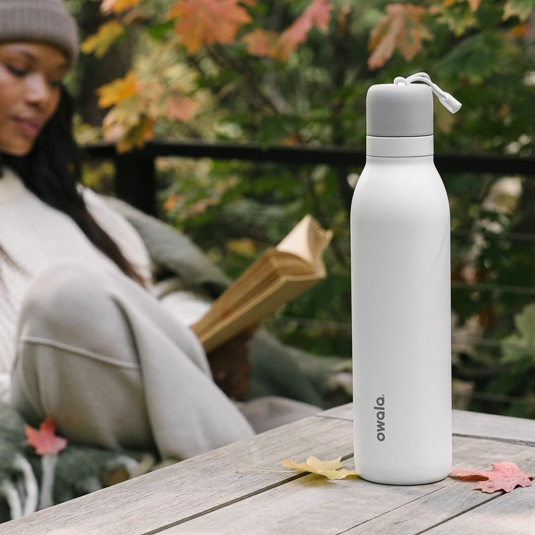 image:imageOwala FreeSip Twist Stainless Steel Water Bottle 24 oz Minty HorizonsConfetti
