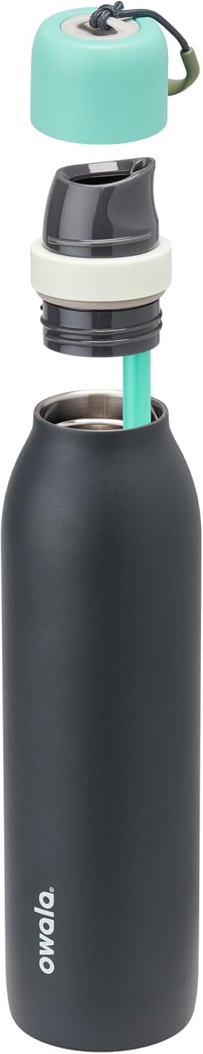 image:imageOwala FreeSip Twist Stainless Steel Water Bottle 24 oz Minty HorizonsFoggy Tide