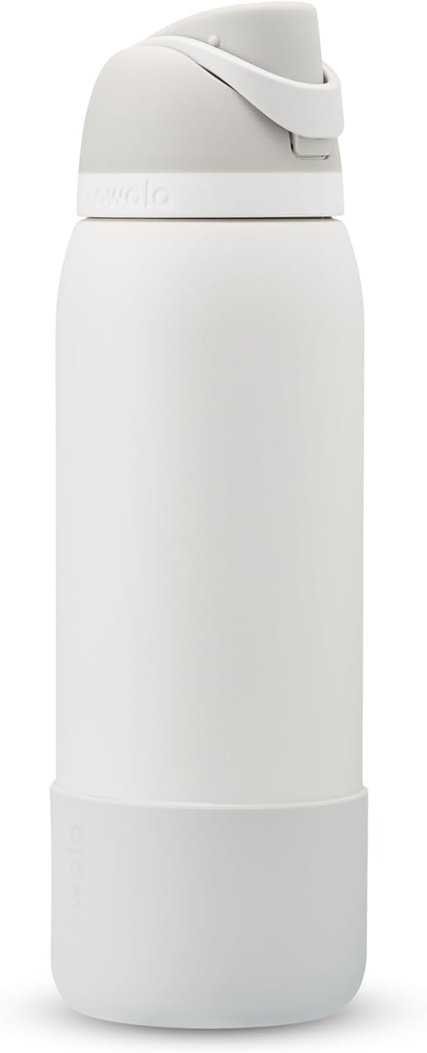 image:imageOwala Silicone Water Bottle Boot AntiSlip Protective Sleeve for Water Bottle Protects FreeSip Twist and Flip Stainless Steel Water Bottles 32 Oz GreyGrey