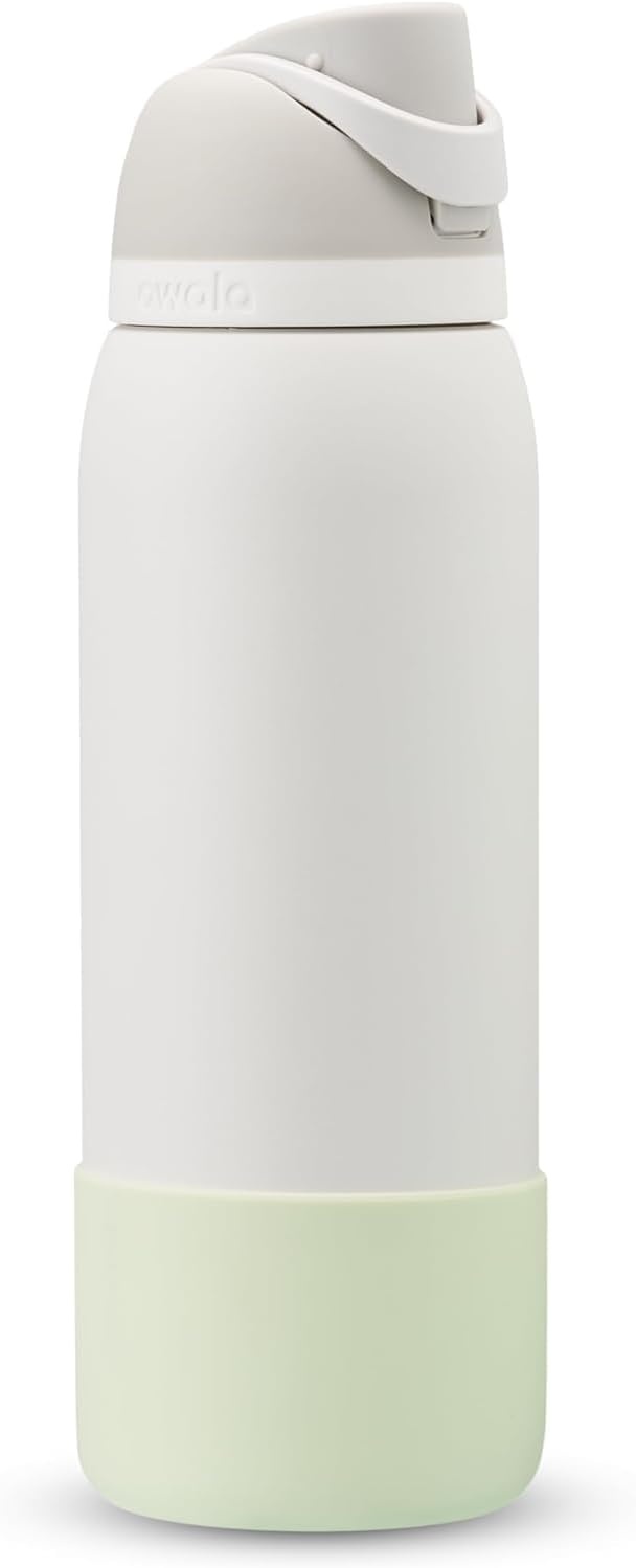 image:imageOwala Silicone Water Bottle Boot AntiSlip Protective Sleeve for Water Bottle Protects FreeSip Twist and Flip Stainless Steel Water Bottles 32 Oz GreyMint