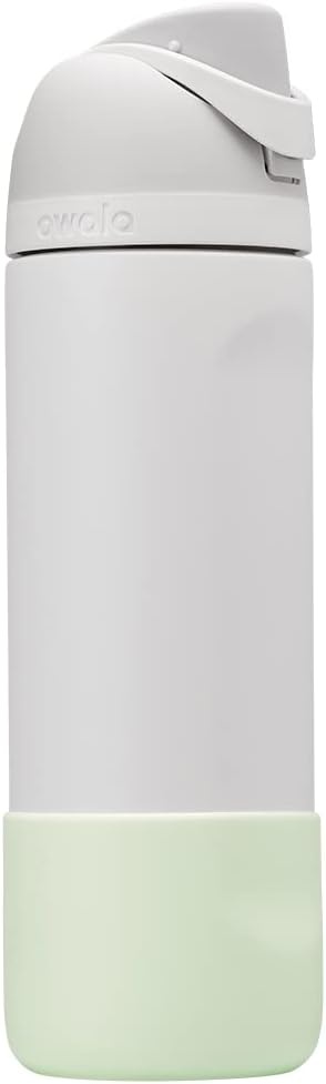 image:imageOwala Silicone Water Bottle Boot AntiSlip Protective Sleeve for Water Bottle Protects FreeSip Twist and Flip Stainless Steel Water Bottles 32 Oz GreyMint