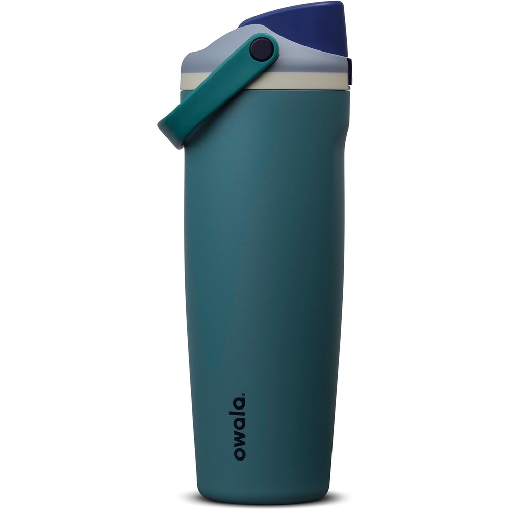 image:imageOwala FreeSip Twist Stainless Steel Water Bottle 18 oz Sunny DazeDenim