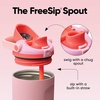 Owala FreeSip Twist Stainless Steel Water Bottle 18 oz Sunny Daze(Angel Food Cake)