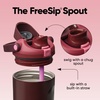 Owala FreeSip Twist Stainless Steel Water Bottle 18 oz Sunny Daze(Black Cherry)