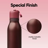 Owala FreeSip Twist Stainless Steel Water Bottle 24 oz Angel Food Cake(Black Cherry)