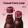 Owala FreeSip Twist Stainless Steel Water Bottle 24 oz Angel Food Cake(Black Cherry)