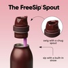 Owala FreeSip Twist Stainless Steel Water Bottle 24 oz Angel Food Cake(Black Cherry)