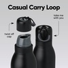 Owala FreeSip Twist Stainless Steel Water Bottle 24 oz Angel Food Cake(Blue Jay)
