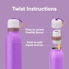 Owala FreeSip Twist Stainless Steel Water Bottle 24 oz Angel Food Cake(California Grapevine)
