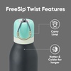 Owala FreeSip Twist Stainless Steel Water Bottle 24 oz Minty Horizons(Foggy Tide)