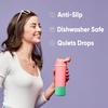 Owala Silicone Water Bottle Boot, Anti-Slip Protective Sleeve for Water Bottle, Protects FreeSip, Twist, and Flip Stainless Steel Water Bottles, 32 Oz, Grey(Black)