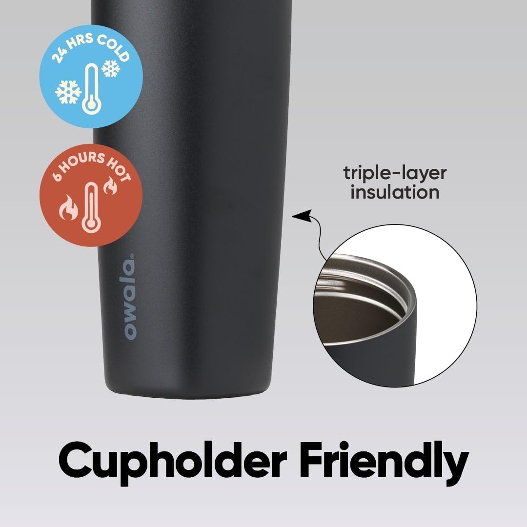 image:imageOwala SmoothSip Slider Insulated Travel Coffee Cup 20 oz Very Very DarkVery Very Dark