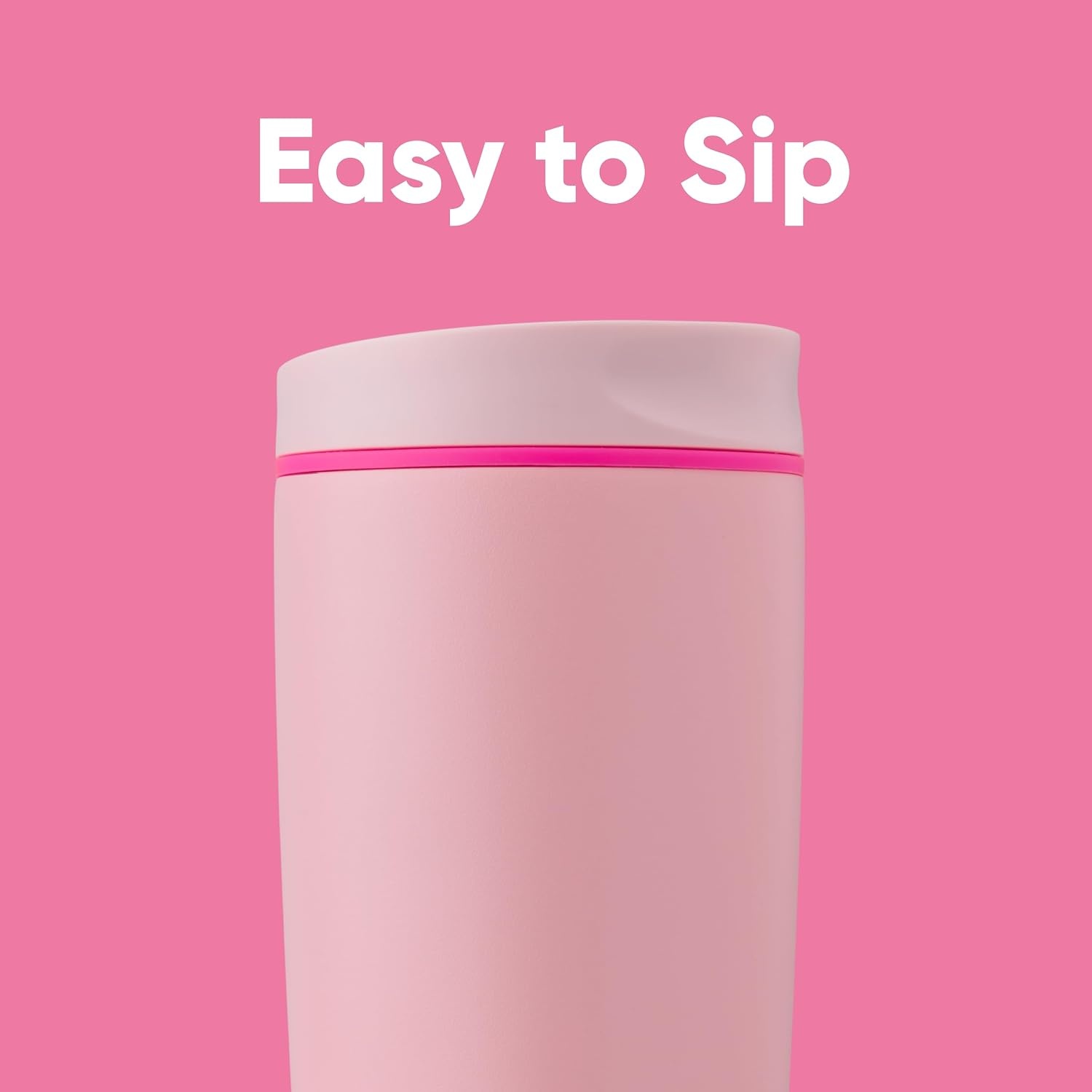 image:imageOwala SmoothSip Slider Stainless Steel Insulated Travel Mug with Handle 100 Leak Proof For Hot and Cold Drinks Travel Friendly with Sliding Lock Lid BPA Free 24 oz Black CherryPucker Up
