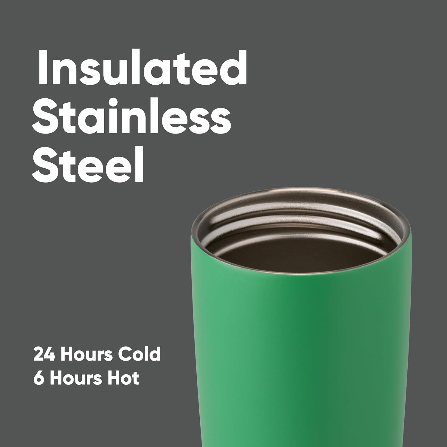 image:imageOwala SmoothSip Slider Stainless Steel Insulated Travel Mug with Handle 100 Leak Proof For Hot and Cold Drinks Travel Friendly with Sliding Lock Lid BPA Free 24 oz Black CherrySour Apple