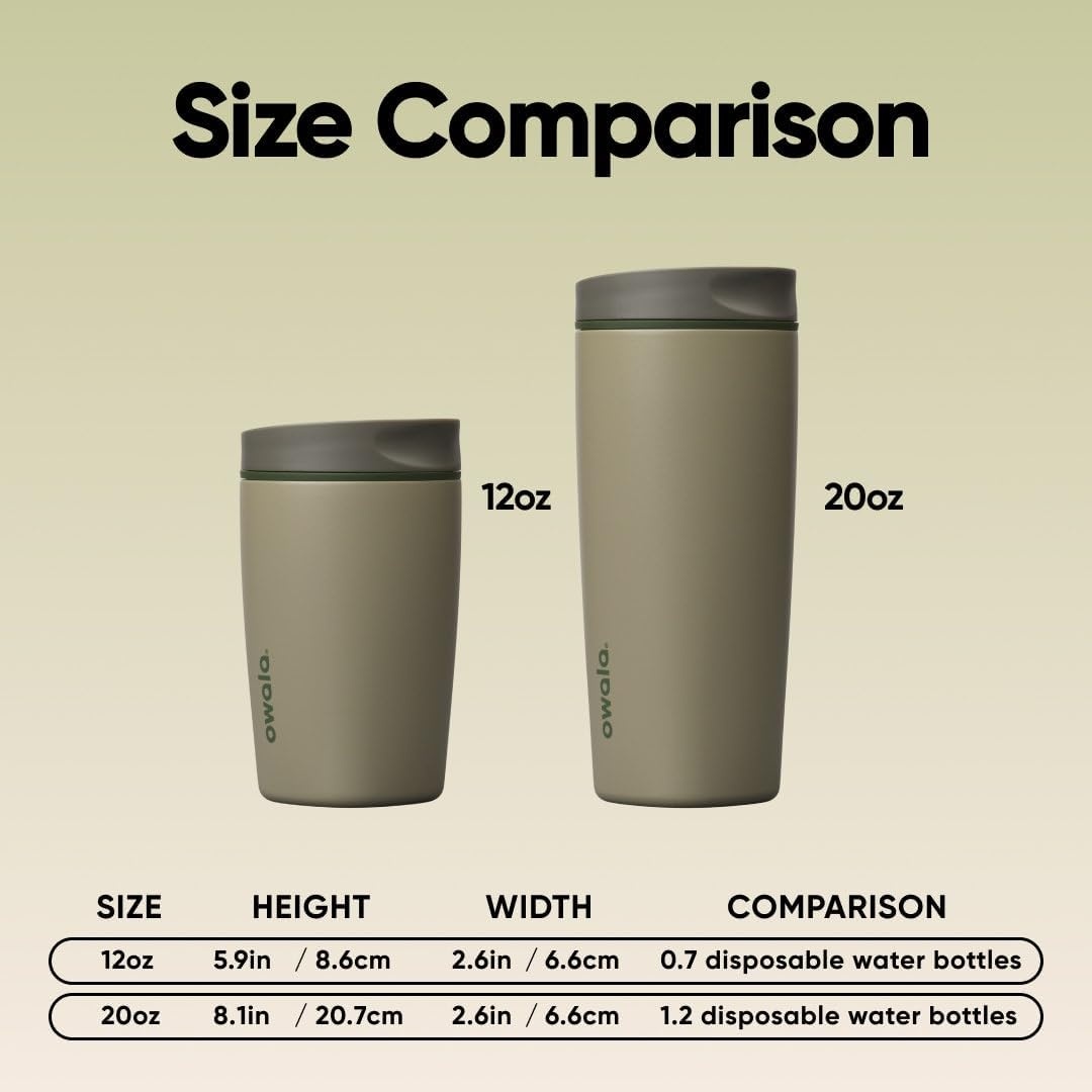 image:imageOwala SmoothSip Slider Stainless Steel Insulated Travel Mug with Handle 100 Leak Proof For Hot and Cold Drinks Travel Friendly with Sliding Lock Lid BPA Free 24 oz Black CherryOff Road