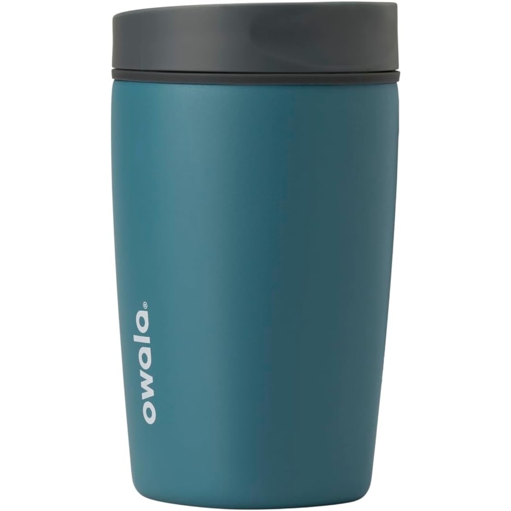 image:imageOwala SmoothSip Slider Stainless Steel Insulated Travel Mug with Handle 100 Leak Proof For Hot and Cold Drinks Travel Friendly with Sliding Lock Lid BPA Free 24 oz Black CherryHigh Dive