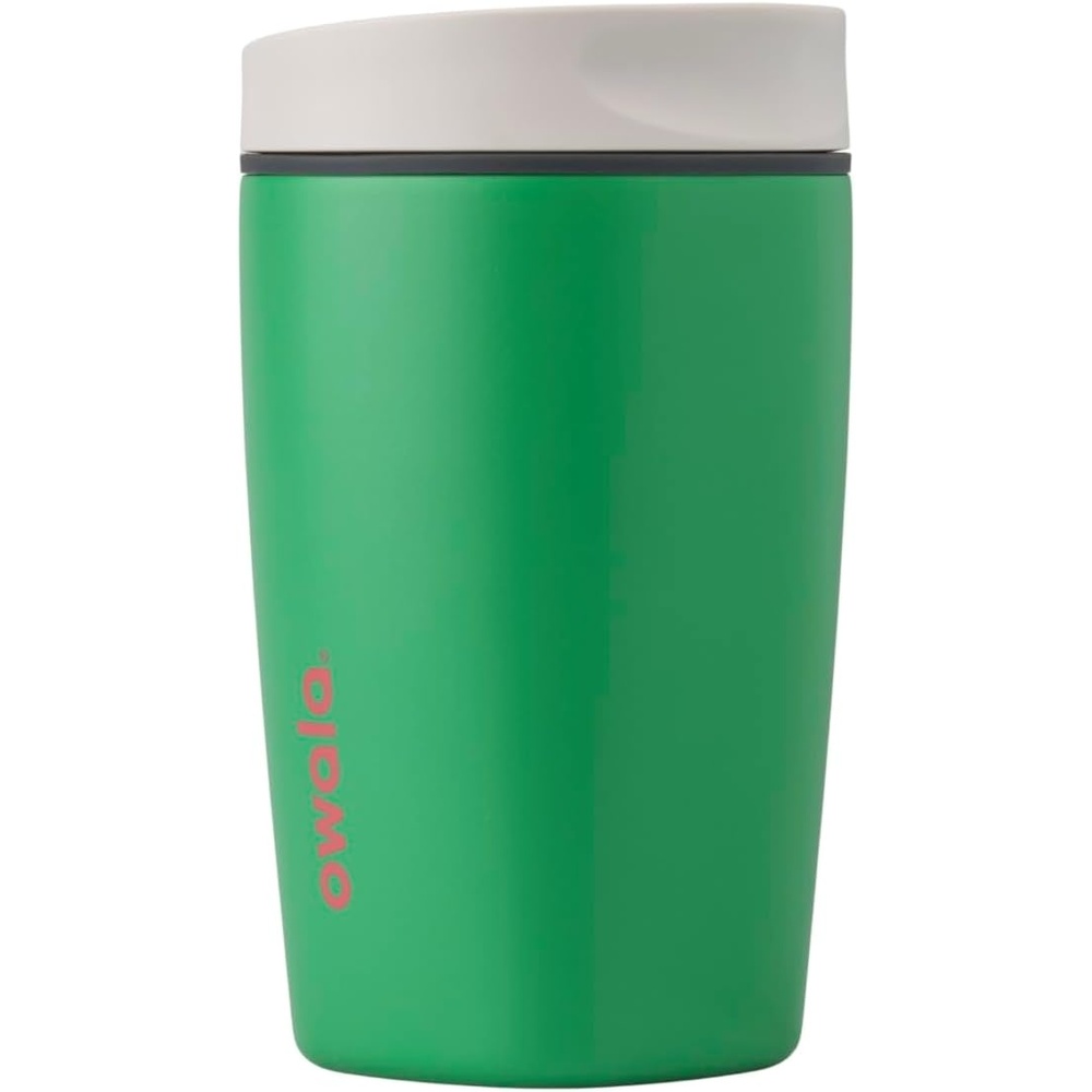 image:imageOwala SmoothSip Slider Stainless Steel Insulated Travel Mug with Handle 100 Leak Proof For Hot and Cold Drinks Travel Friendly with Sliding Lock Lid BPA Free 24 oz Black CherrySour Apple