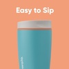 Owala SmoothSip Slider Stainless Steel Insulated Travel Mug with Handle, 100% Leak Proof, For Hot and Cold Drinks, Travel Friendly with Sliding Lock Lid, BPA Free, 24 oz, Black Cherry(Beachy Breeze)