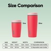 Owala SmoothSip Slider Stainless Steel Insulated Travel Mug with Handle, 100% Leak Proof, For Hot and Cold Drinks, Travel Friendly with Sliding Lock Lid, BPA Free, 24 oz, Black Cherry(In Bloom)