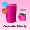 Owala SmoothSip Slider Stainless Steel Insulated Travel Mug with Handle, 100% Leak Proof, For Hot and Cold Drinks, Travel Friendly with Sliding Lock Lid, BPA Free, 24 oz, Black Cherry(Read My Lips)