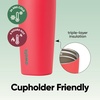 Owala SmoothSip Slider Stainless Steel Insulated Travel Mug with Handle, 100% Leak Proof, For Hot and Cold Drinks, Travel Friendly with Sliding Lock Lid, BPA Free, 24 oz, Black Cherry(In Bloom)