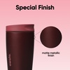 Owala SmoothSip Slider Stainless Steel Insulated Travel Mug with Handle, 100% Leak Proof, For Hot and Cold Drinks, Travel Friendly with Sliding Lock Lid, BPA Free, 24 oz, Black Cherry(Black Cherry)