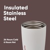 Owala SmoothSip Slider Stainless Steel Insulated Travel Mug with Handle, 100% Leak Proof, For Hot and Cold Drinks, Travel Friendly with Sliding Lock Lid, BPA Free, 24 oz, Black Cherry(Vanilla Bean)