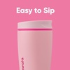Owala SmoothSip Slider Stainless Steel Insulated Travel Mug with Handle, 100% Leak Proof, For Hot and Cold Drinks, Travel Friendly with Sliding Lock Lid, BPA Free, 24 oz, Black Cherry(Pucker Up)