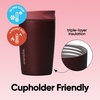 Owala SmoothSip Slider Stainless Steel Insulated Travel Mug with Handle, 100% Leak Proof, For Hot and Cold Drinks, Travel Friendly with Sliding Lock Lid, BPA Free, 24 oz, Black Cherry(Black Cherry)