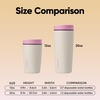 Owala SmoothSip Slider Stainless Steel Insulated Travel Mug with Handle, 100% Leak Proof, For Hot and Cold Drinks, Travel Friendly with Sliding Lock Lid, BPA Free, 24 oz, Black Cherry(Daybreak)